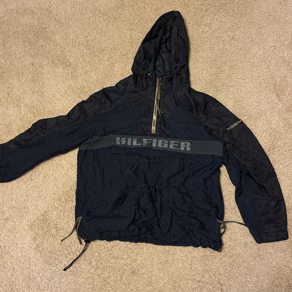 Vintage Tommy Hilfiger Black and Blue Jacket